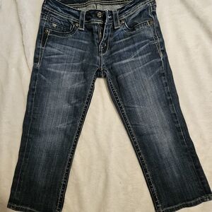 Miss Me Dark Blue Capris